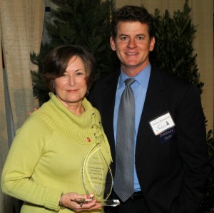 The honoree with Dr. Jerome Hammond, vice president at Lee and presenter of the award.