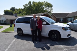 Dr. Walt and Tammie Mauldin with the new Dodge van for SMCH (click photo to enlarge)